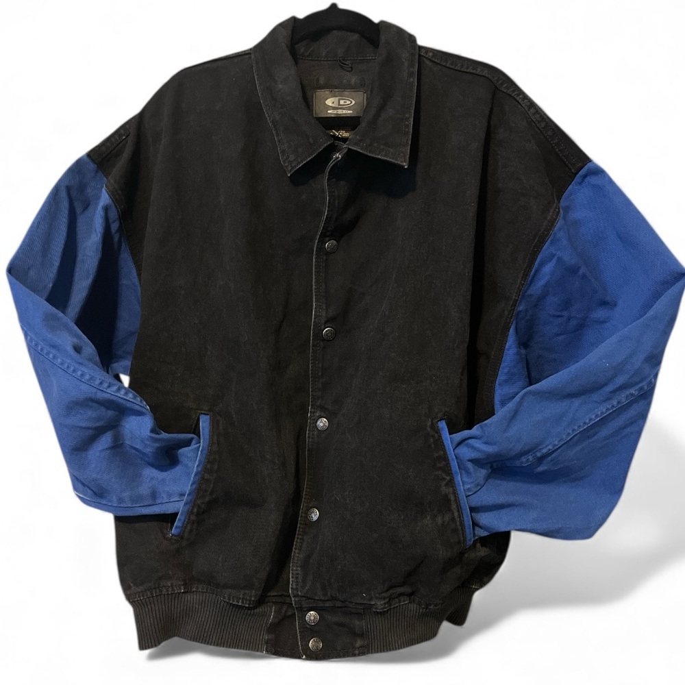 ID wear two tone denim bomber jacket 1990’s
